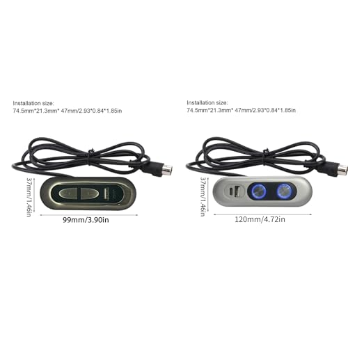 Interruptores eléctricos reclinables de 2 botones para silla elevadora y sofá motorizado 4