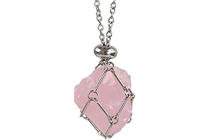 Unique Stone Pendant Necklace: Enchanting Crystal Holder Jewelry for Women and Men