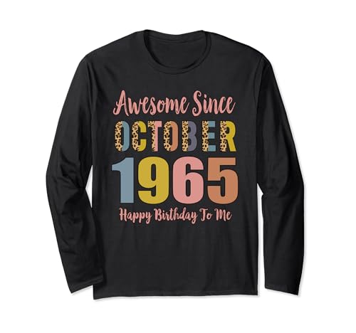 Awesome Since October 1965 59 Years Old 59th Birthday Maglia a Manica