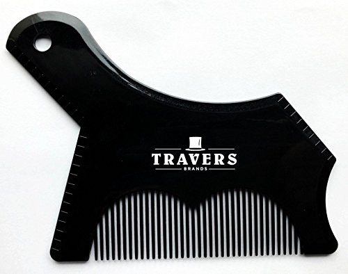 Travers Brands Beard Shaping Tool with Built-in Beard & Mustache Comb for Beard Styling, Beard Shaper Perfect for Beard Line-up & Edging, Beard Grooming & Care Tool, Great Gift for Men