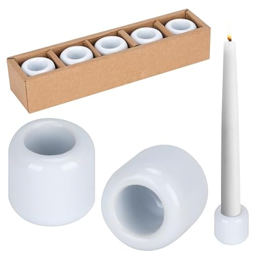 5 Piezas Porta Velas Blancos, Portavelas de Cerámica, Candelabros para Velas Romántico, Orificio de 2 cm, Portavelas Decoracion para Hogar Bodas Mesas Cumpleaños Velas Rituales | Ya disponible en tu tienda friki favorita! En mundofriki.es!