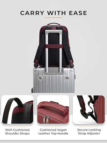 Image of EUME Nexa Backpack Bag For Man | 2 Large Compartment office Laptop Backpack | Fits Up to 15.6 inch Laptop | Vegan Leather | Travel Bag | Laptop Backpack For Men and Women
