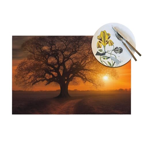 Sets de table résistants à la chaleur et antidérapants en PVC lavable pour cuisine - 8