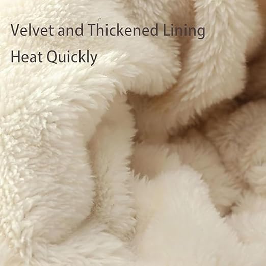 MASTANO Winter Cap for Women Woolen Cap with Muffler for Women, 2 in1 Winter Scarf Knitted Woolen Muffler (Cream) 1
