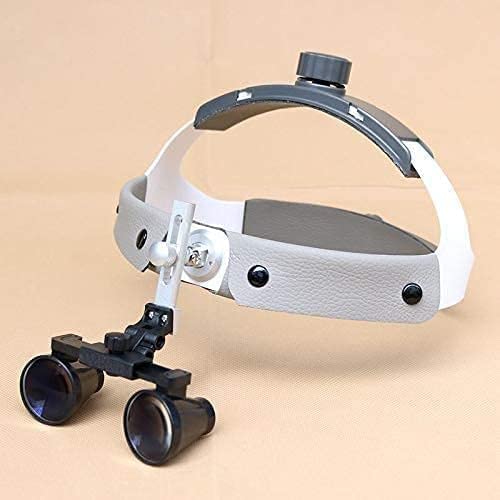Lupas, Lupas De Aumento De 3,5X Y 2,5X, Binoculares con Diadema De Cuero Y Linterna Frontal Led para Embarcaciones, Distancia De Trabajo: R 420 Mm, 3,5X