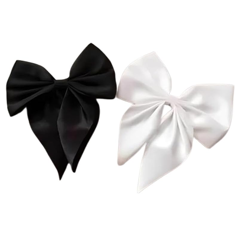 Bow Hair Clips for Women - 2 Pieces Satin Handmade, Stylish Hair Bows, All-Day Comfort, Hair Accessories for All Occasions, from Formal to Casual Wear-image-41