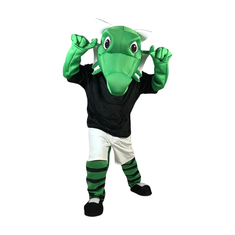 Sport Green Crocodile Mascot Costume Fancy Dress Cosplay Clothes