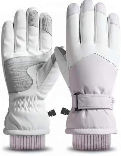 Azonee Winter Ski Gloves Waterproof and Windproof Touchscreen Snow Gloves for Men Women Anti-Slip Snowboard Warm Winter Gloves for Cold Weather Perfect Thermal Protection 1 Pair (Purple)