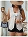 GORGLITTER Women's Plus Size Sleeveless Blazer Vest Tops Button Down Deep V Neck Open Front Blazer Jacket Office Work Trendy Apricot XX-Large Plus