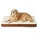 Hund und günstig Kaufen-BEDSURE orthopädisches Hundebett Grosse Hunde - 112x81x7.6cm Hundekissen flauschig Hundematte waschbar Hundematratze für große Hunde, tonbraun
