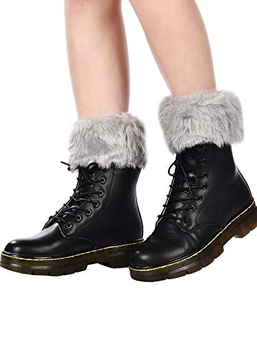 image for Pangda 4 Pairs Women Faux Fur Boot Cuff Short Furry Leg Warmers Girls 