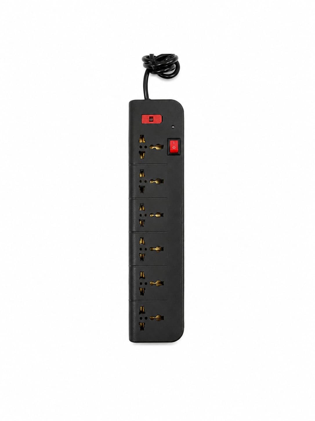 Power Max TV Set Extension Board, 6 Universal Sockets, Master Switch, Surge Protector, Black-image-36