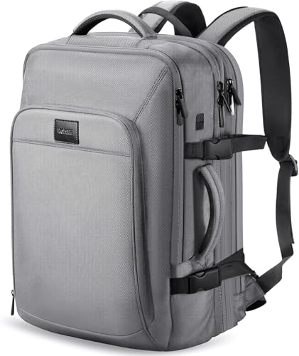 HOMIEE Cabin Bags 55x40x20cm for Ryanair Underseat Carry-ons Backpack, Expandable Travel Backpack Flight Approved Hand Luggage Suitcase 56x45x25cm for EasyJet/British Airways/Jet2 (Grey)