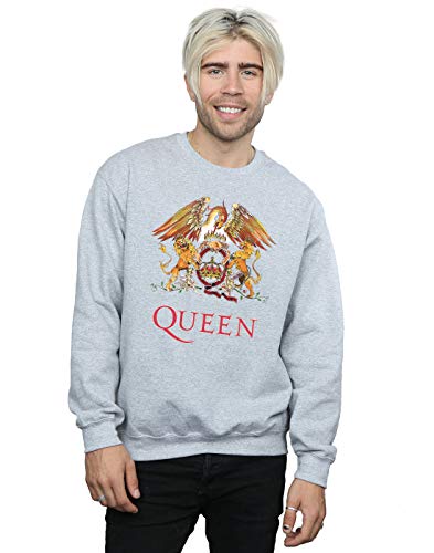 Absolute Cult Queen Men's Crest Logo Sweatshirt Sport Grey XX-Large