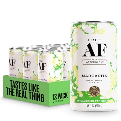 Free AF Classic Margarita Non-Alcoholic Cocktail, 8.4 Oz Cans, 12-Pack