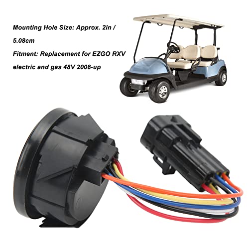 Club Car Battery Fuel Meter,612314 Abs Material Club Car Battery Fuel Indicator Replacement For Rxv Electric Gas 48V 2008?Up Club Car Accessory #TOP5