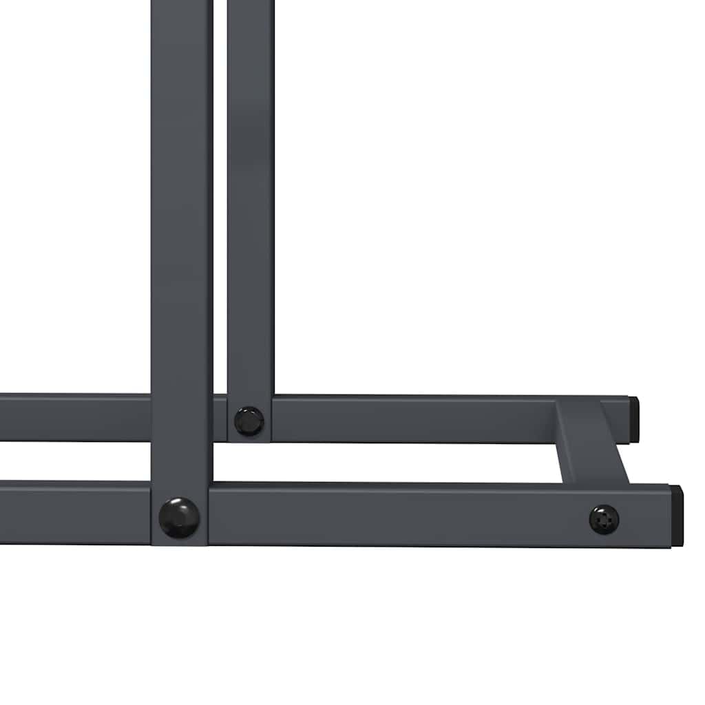Gecheer Rastrelliera per Legna da Ardere Antracite 80x25x90 cm,Portalegna,Porta Legna,Legnaia da Esterno,Scaffale Portalegna,Scaffale per Legna da ardere,Portalegna da Interno,P864317