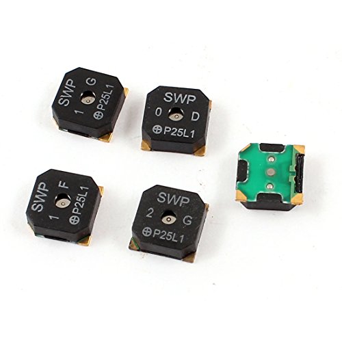 Aexit 5pcs 8.5mm x 8.5mm x 3mm Square Shape Passive SMD Buzzer Black DC 3.6V 100mA 2700 Hz (ff971beae8510a068f25ae2cea2fc765)