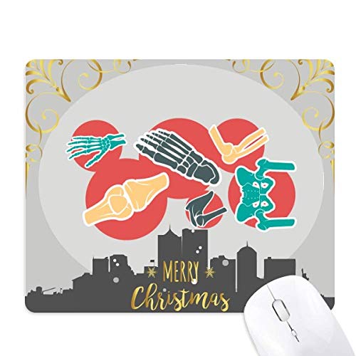 Tapis de souris nuit de Noël et structure osseuse pour bureau original
