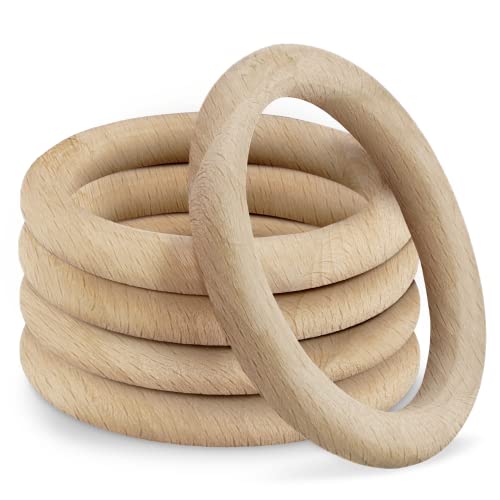 150 Stück Unvollendete Holzringe Ø 25 Mm – Bastelringe Für DIY Schmuck, Deko & Weihnachtsornamente