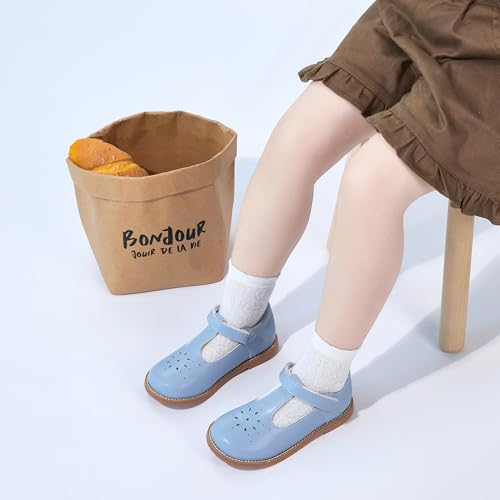 Image of GINFIVE Toddler Girls Dress Shoes Little Kids Flats School Mary Janes Shoes