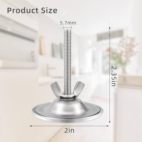 Kitchen Sink Hole Cover Faucet Hole Cover Stainless Steel Plug Sealing Cover Kitchen Sink Tap Hole Plate Stopper Cover 2 Inch Blanking Metal Plug Silver Faucet Plug Covers for Leakage Prevention - Thumbnail 6
