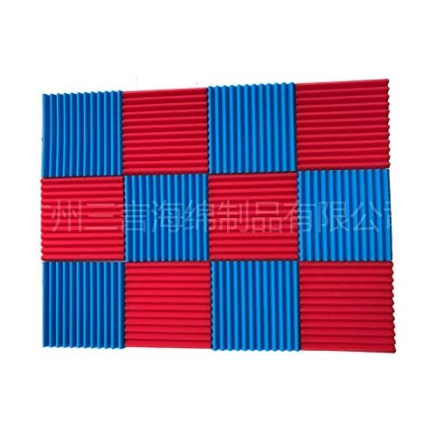 24 Pack 12"X 12"X1" Acoustic Panels Studio Soundproofing Foam Wedge Tiles, Soundproofing Acoustic Studio Wedge Foam Tiles Wall Panels (Blue+Red) Cover