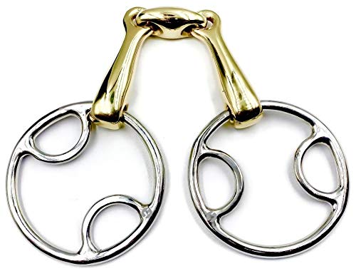 OTTE Wilkie Bevel / Beval Bit Horse Bit Snaffle with Lozenge German Silver Loose Ring (5.25")
