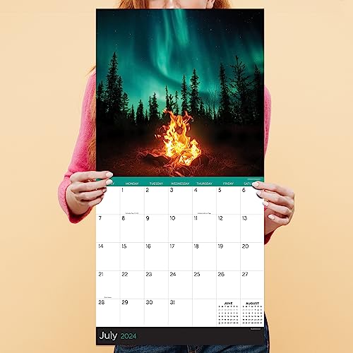 TF PUBLISHING 2024 Stargazing Wall Calendar | Large Grids for Appointments and Scheduling | Vertical Monthly Wall Calendar 2024 | Home and Office Organization | Premium Gloss Paper | 12\"x12” - Thumbnail 4