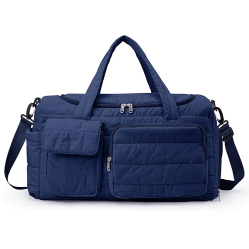 Image of Small Gym Bag for Women, Travel Duffle Bag Carry On Weekender Bag with Shoe Compartment