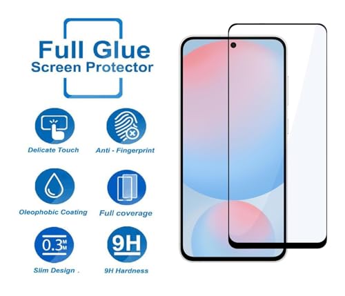 Image of HD Tempered Glass Screen Protector Compatible for Samsung Galaxy M56 5G with Edge to Edge coverage and Easy Installation kit