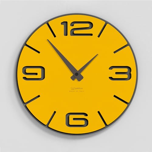 Giallobus - Orologio Premium - Simple relief - Legno Mdf - Premium 30x30‎‎cm - n.23 Beer - Artigianale Made in Italy - Silenzioso - Idea regalo - Moderni doppio livello