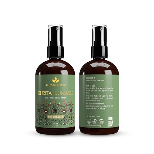 Avimee Herbal Ghrita Kumaaree Pure Aloe Vera Water Liquit (Hydrosol) for Dry Skin 110 Ml - Image 6