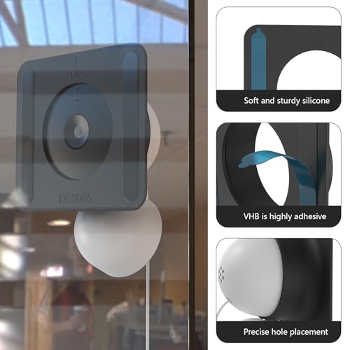 Coques silicone Google Nest Cam Indoor filaire 2e gén pour éviter rayures et reflets blancs