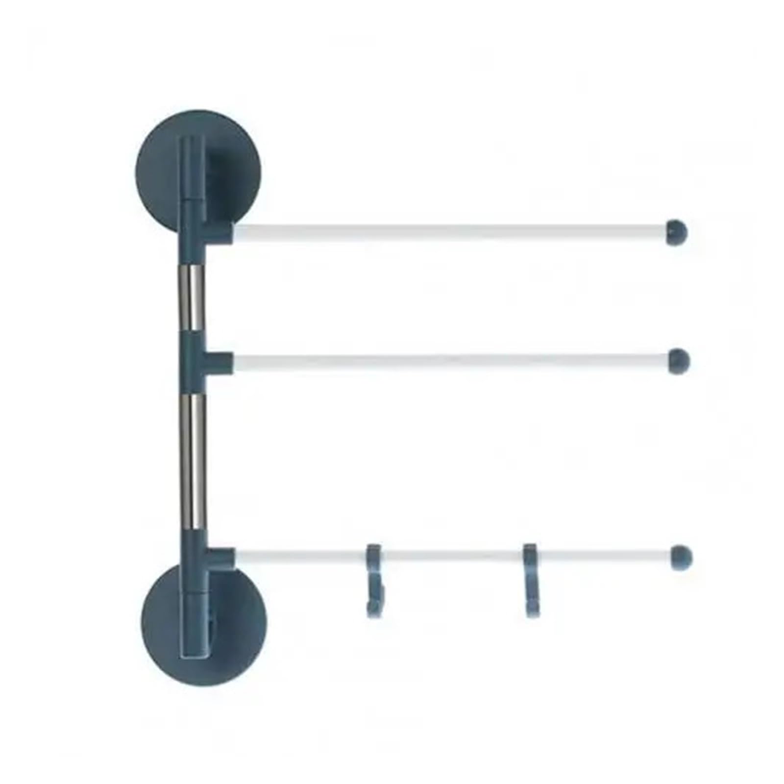 Wall Mount Punch Free Adhesive Bathroom Towel Holder Hanger Shelf Rack Organizer Easy Maintenance(Green 3 Layer)