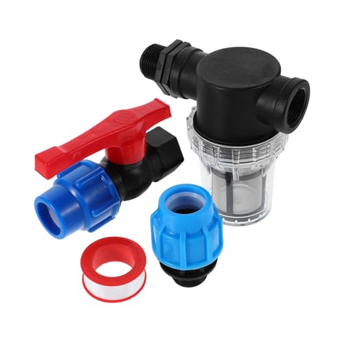 Milisten Garden Hose Shut Off Valve IBC Tote Replacement Valve Plastic IBC Tank Adapter Easy Install Irrigation System Fitting