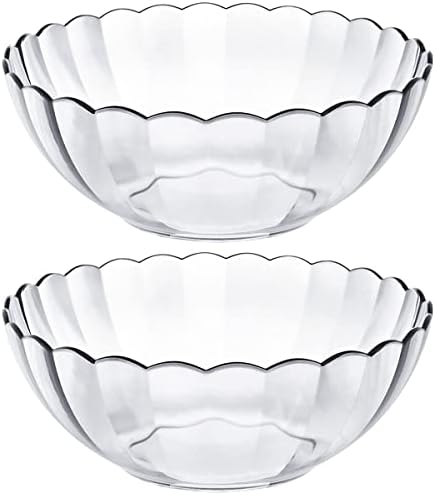 Conjunto 2 Tigelas Saladeiras Redondas 3 Litros Bowls De Vidro Be...