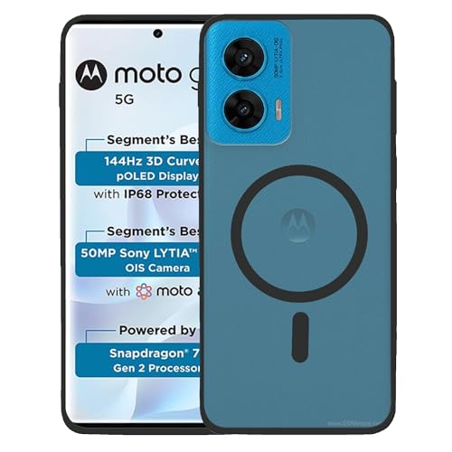 Image of amazon basics Luxury Paper Thin Case Cover for Moto G96 5G | Matte Finish | Compatible with magsafe | (Black, Moto G96 5G)