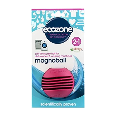 EcoZone Magnoball Anti-Limescale Device for Dishwashers & Washing Machines, Reusable Magnetic Limescale Remover & Descaler, Drum & Interior Cleaner, Vegan & Non Toxic, Scientifically Proven Result Cover