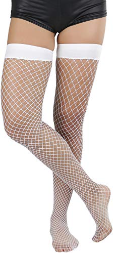 Image of ToBeInStyle Womens Versitile and Stylish Every-day Fishnet Thigh Highs