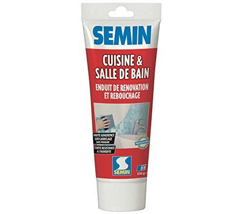 Semin A04757 Enduit de Rebouchage et Rénovation Spécial Cuisine et Salle de Bains, Adapté...