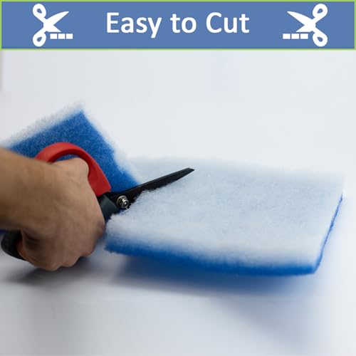 Image of Five Star Filter Floss Premium 2 Inch Thick Aquarium Pond Filter Floss | Value Pack (3 Large Pads) 600 sqin | Double Bonded Poly Filter Pads | Easy Cut to fit | Clean Clear Water