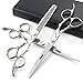 7 Inch Professional Hairdressing Scissors Barber Rose Pattern Hair Stylist Shears Styling Tool Japanese Stainless Steel Clippers (three scissors)