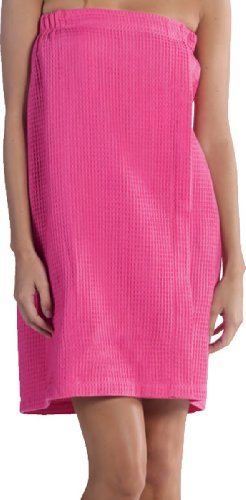 Image of BY LORA Womens Lightweight Waffle Spa Wrap Towel, Quick-Dry Body, Multi Colors