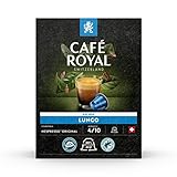 Café Royal Lungo 36 Kapseln für Nespresso Kaffee Maschine - 4/10 Intensität - UTZ-zertifiziert Kaffeekapseln aus Aluminium