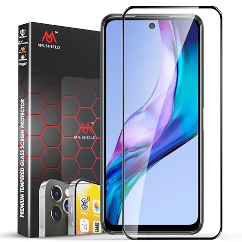 Image of Mr.Shield Top-Notch HD+ Tempered Glass Screen Protector Guard for Redmi 10 Prime /Note 10T and Poco M3 Pro (6.5 Inch), 9H Hardness, Military Grade Protection, Easy Installation kit
