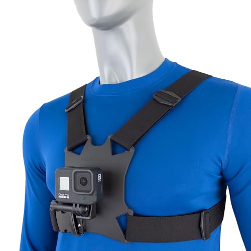 STUNTMAN High Stability Chest Mount with J Hook for Action Cameras - Fits GoPro, DJI Osmo (Action 5 Pro, 4, 3, 2), Insta360 (Ace Pro, Ace, ONE RS, ONE R), and Others
