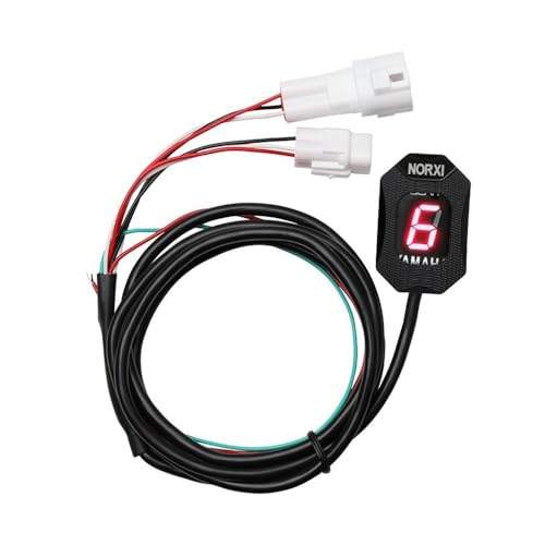 Indicateur de vitesse moto avec affichage rouge 6 rapports sur prise ECU