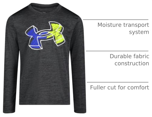 Image of Under Armour Boys' Long Sleeve Logo Graphic T-Shirt, Lightweight & Breathable, Relaxed Fit