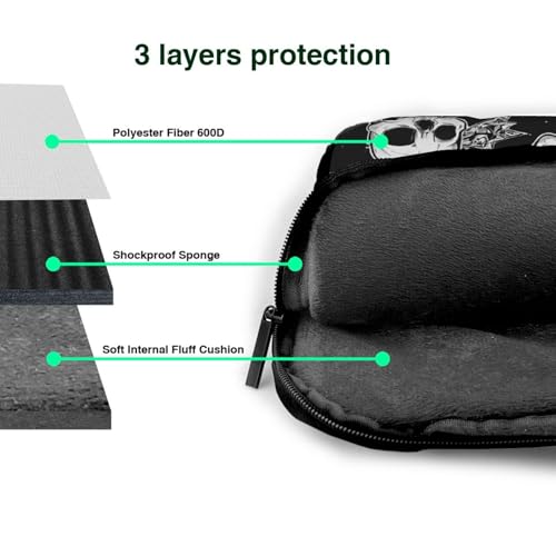 Sac ordinateur portable motif crâne punk blanc protégeant votre PC